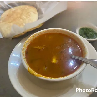 Yemenite spicy soup (beef and potato)