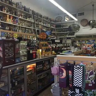 a view of a liquor store