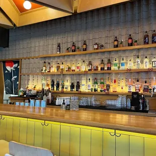 the bar area of a japanese restaurant