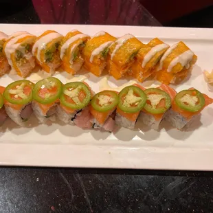 Tomogotchi Roll (Top) and Phoenix Roll (Bottom)