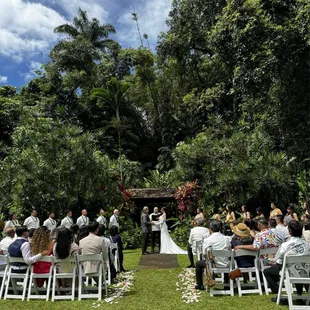 Ceremony in the gardens
