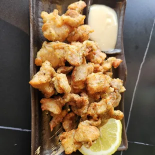 a plate of fried shrimp