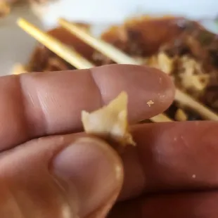 Bone pieces in the Mushroom Duck.