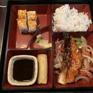 Salmon Teriyaki Bento Box Lunch