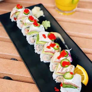 Torched Hamachi roll