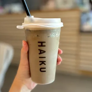 Hojicha latte