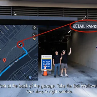 Free parking for retail customers.