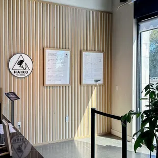 Interior wall with menu by michelleliphoto