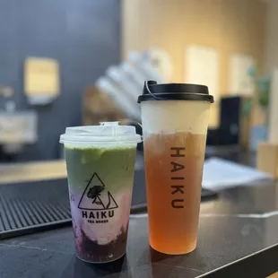 Blueberry Matcha Latte