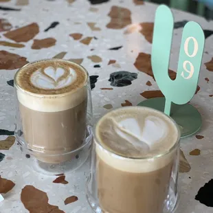 Vanilla Latte and Terracotta Latte