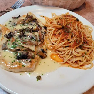 Chicken piccata , dishes this good make me wish I had a bigger appetite. Well, no, not really