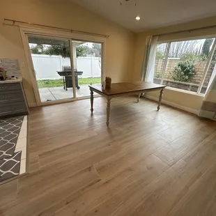 a kitchen and dining room