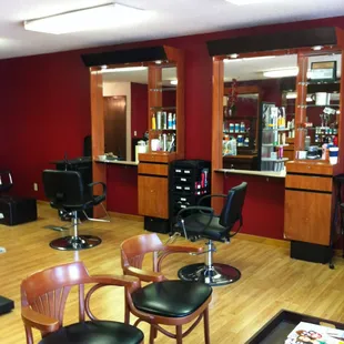 A comfortable private place to relax and enjoy a hair or nail service