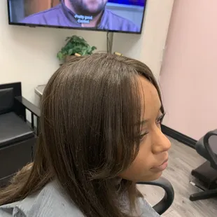 Full weave with crochet at the top