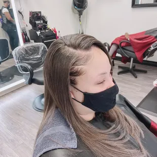 Clip-ins with a silk press