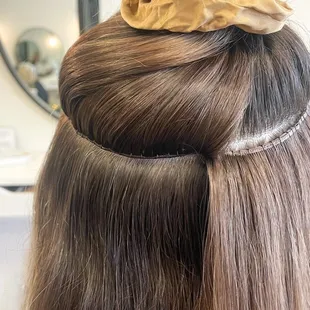 Clean Invisible Bead Extension install. Flexible, comfortable and non bulky from day 1,