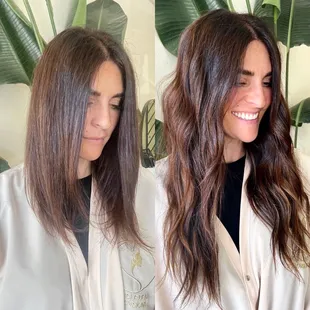 2 rows of Invisible Bead Extensions/ before &amp; after
