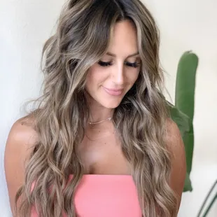 22 in extensions and a bronde lived in color