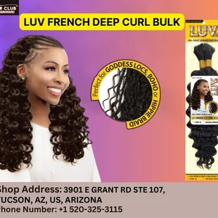 Revamp your style with our amazing LUV FRENCH DEEP CURL BULK!
