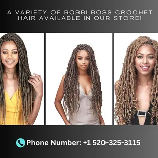 We've got a fantastic array of Bobbi Boss Crochet Hair waiting for you at our store