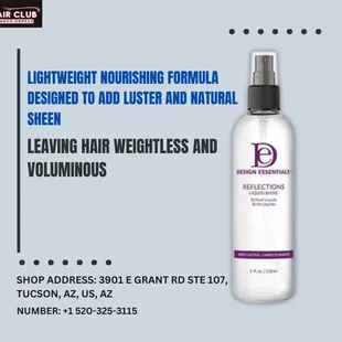 Hey everyone!  Excited to share the secret to amazing hair - Design Essentials Reflections Liquid Shine!