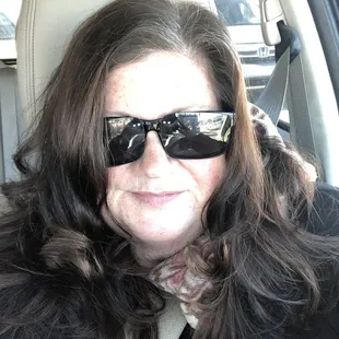 Me after getting 5 inches of dry damaged hair cut off.  Naz is very sweet and listens to your concerns