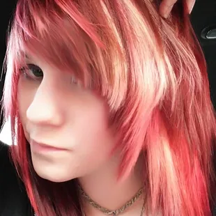 Spotty blonde/pink  After photo 2