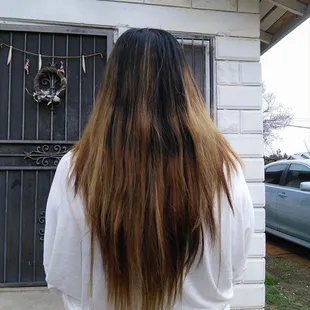 the next day result of my UGLY ombre!!!