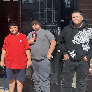 These handsome boys coming out clean with their hair cuts.