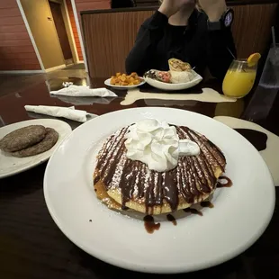 Cookie Dough Pancakes and Breakfast Burrito