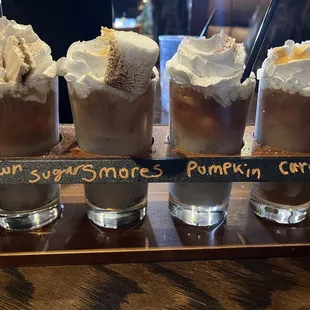 Boozy coffee flight
