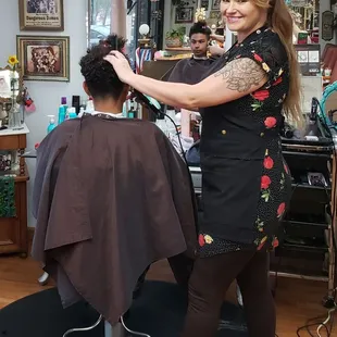 This family owned business has been open for 15 years. Cindy has over 20 years of experience doing hair. A shop for the whole family.