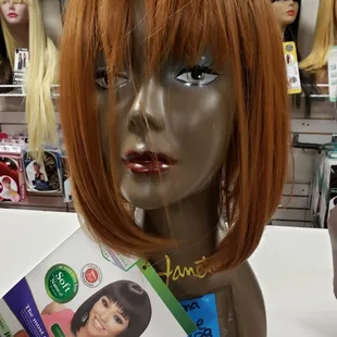 Bob wig on mannequin