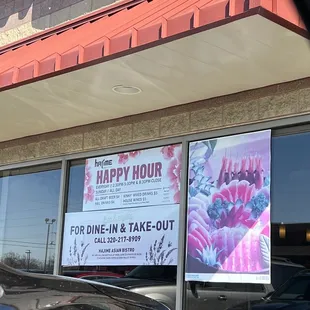 a happy hour for diners and take - out