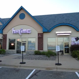 Outside of the restaurant, view looking north.