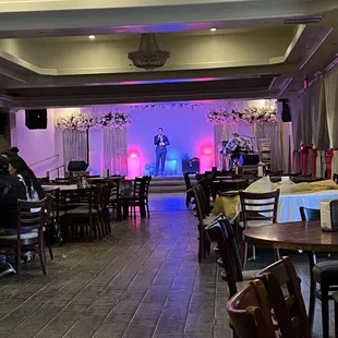 a man on stage