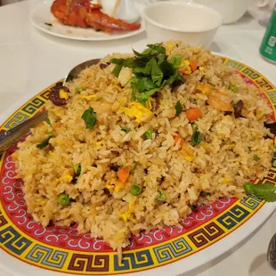 a plate of fried rice