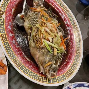 Steamed tilapia