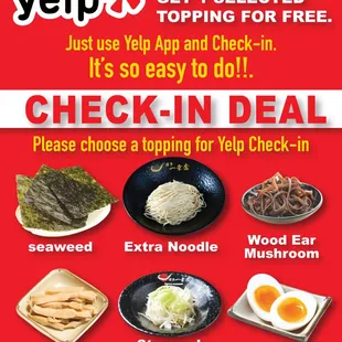 Yelp check-in deal for June.