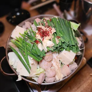 Motsu-Nabe ( Intestines Hot Pot )
