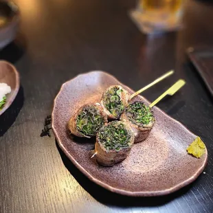 Pork Belly Wrapped Skewers