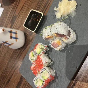 Classic California and Spicy Tuna Roll