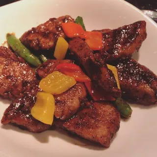 Black pepper vegetarian chicken 'v'