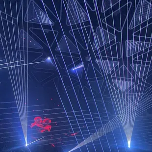 laser lights in the night sky