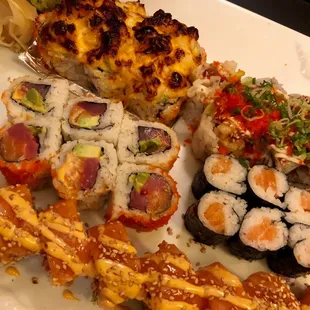 a variety of sushi