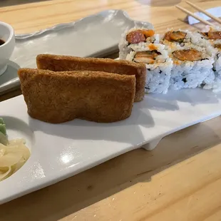 Inari Nigiri and Dynamite Roll