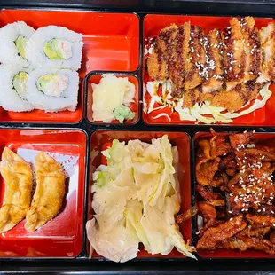 a variety of food items