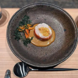 a plate of food on a table