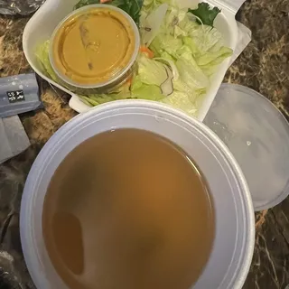 House salad with ginger dressing