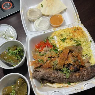 Hala Platter with Stuffed Grape Leaves